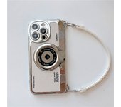 Vintage Stereo Camera Hand strap case for Iphone 16pro max 15 14 12 13 11 Pro Max leather case