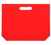 MONOUSO | Bolsa Tela TNT Asa Troquelada Rojo 34+8x26cm (25 Uds)