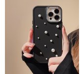 Luxury 3D Pearl Phone Case For iPhone16 15 14 13 12 11 Pro Max X XS XR Plating Lens Protection Soft Shockproof Cover