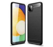 Funda de Silicona FAMZ para Samsung Galaxy A22 5G - Alta Protección y Fibra de Carbono Negro