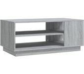 vidaXL Mesa de centro de madera de ingeniería 102x55x43 cm Blanco, Negro, Roble Sonoma Mesita de Salón o Comedor o Auxiliar Mesa de Café Meuble Salón