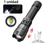 High Power 2000LM LED Flashlight Built-in Battery USB Rechargeable Strong Light Tactical Torch Outdoor Camping Emergency Lantern