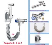 Juego De Rociador De Bidé Portátil En Acero Inoxidable 304 Con Regleta De Ducha Para Inodoro Roce Vertical Instalación En Pared