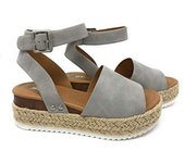 Summer Sandals Women's Wedge Heels Ladies Thick-soled Sandals Fashion Casual Girls One-foot Slip-on Ankle Strap Flat Shoes