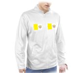 MERCHANDMANIA CHAQUETA TECNICA CON 2 IMPRESIONES bandera vaticano pais gobierno cristiano papa 2 logos jacket