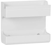 1pc Multifunctional Mobile Phone Storage Rack, Plastic Wall Mounted Remote Control Storage Box, Multifunctional Organizing Rack
