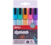 ROTULADOR DE TIZA BORRABLE APLI - 5 UNIDADES