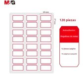 M&G Stationery 120 pcs Red Frame Label Stickers Self-adhesive Multi-specification Note Strips Pepsi Stickers Price Strips