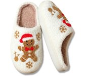 Zapatillas de casa navideñas para mujer y hombre, pantuflas de espuma viscoelástica para vacaciones de invierno, cómodas y bonitas para la familia