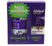 Zzzquil Natura 60 Gummies + 1 Spray 30 ml Sabor  Vicks