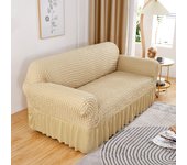 High elastic bubble grid sofa cover 1/2/3/4 with skirt hem, all season universal pet anti dirt