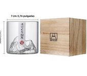 Japan 3D Mountain Whiskey Glass Glacier Old Fashioned Whisky Rock Glasses Whiskey-glass Wooden Gift Box Vodka Cup Wine Tumbler