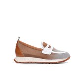 HISPANITAS  MOCASIN BANDA PIEL CUERO WHITE