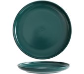 Juego de 2 platos llanos redondos de cerámica para postre y ensalada, aptos para microondas, horno y lavavajillas, de porcelana para servir en restaurantes, de 25 cm, color rosa.