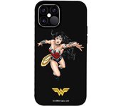Funda original compatible con iPhone 12 - 12 Pro Negro con un diseño de JL Wonder Woman Vuelo