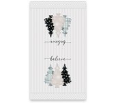 Toalla de cocina navideña con estampado de Letreros de árbol de Navidad