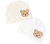 2Pcs Newborn Baby Hat  Soft Boy Girl Cartoon Bear Hat Spring and Autumn Models 0-3M 00% Cotton Fetal Hat Infant Accessories