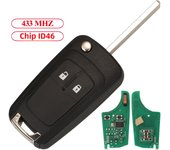 Jingyuqin Remote Control Car Key Fob 433MHZ ID46 PCF7941A For Opel Vauxhall Astra H Corsa D Meriva B Vectra C G4-AM433TX 2BTNS
