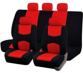 Plain Fabric Bicolor Stylish Car Seat Covers Universal Polyester Car Seat Cover Set Fit Most Car, SUVs, Vans Car Seat Protector