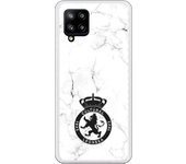 Funda original compatible con Samsung A42 5G - Cultural Leonesa Escudo negro y fondo marmol