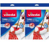 Vileda I Recambios Turbo 2en1 I Pack de 2 recambios I 2 unidades.