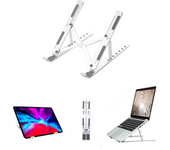 Vicyol S&D Soporte Elevador Plegable para Tablet y Portátiles Hasta 11". Diseño Ergonómico Multiángulo y Antideslizante