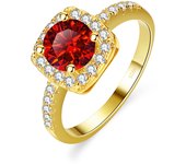 JoyceJelly 22 choices Sterling Silver 925 Rings With 1CT Colorful Moissanite Ring Plated 14K Gold Luxury Jewelry For Engagement