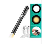 USB Rechargeable Medical Handy Pen Light Mini Nursing Flashlight LED Torch Lamp With Stainless Steel Clip Pocket Led Flashlight