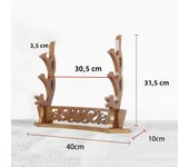 Wooden Katana Stand Holder Dragon Sword Storage Shelf Rack Support Display Japanese Katana Demon Slayer Sabre Cradle Organizer