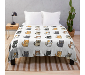 Black Cat Soft Throw Blanket Microplush Warm Blankets Lightweight Tufted Fuzzy Flannel Fleece Throws Blanket for Bed Sofa Couch
