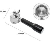 Double Spout 51mm Coffee Portafilter With 1 2 Cups Basket for Delonghi ECO680 ECO685 Coffee Machine
