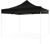 Cubierta impermeable negra de 3x3 cargadas para gazebo plegable de repuesto EG49483