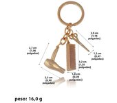 Barber Shop Tools Keychain Hair Dryer Scissors Comb Pendants Simulation Keychain Dresser Present Hairdresser Gift брелок