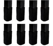 20PCS Chair Leg Socks, Furniture Leg Feet Wood Floor Protectors Set, Cross Knitted, Black