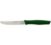Cuchillo de Mesa Arcos Nova 188821 de Acero Inoxidable Nitrum y Mango de Polipropileno Verde con Funda y Caja Expositora