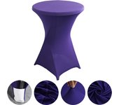 High End Hotel Wedding Decoration Solid Color Cocktail Four Corner Bar Set Elastic Table Set Circular Tablecloth