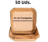 Large Air Fryer Disposable Paper Liner 23cm Non-stick Airfryer Parchment Special Baking Paper for 3-10QT Cooking/Steaming Basket