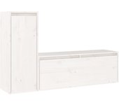 vidaXL Muebles para TV 2 piezas madera maciza de pino, Mueble de Salon, Mueble TV, Mueble TV salon, Mesa de TV, Mueble tele