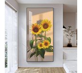 Vintage Flowers Canvas Prints Painting Nordic Wall Art Chic White Yellow Flower Sunflower Posters Decor Living Room Decoration