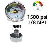 Manometer Pressure Gauge Mini Micro 25mm/1inch Gage Compressed Air Hand Pump Diving HPA Regulator M8*1 M10*1 1/8NPT 1/8BSPP