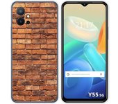 Funda Silicona para Vivo Y55 5G diseño Ladrillo 04 Dibujos