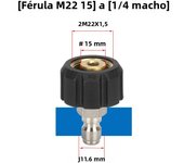 Pressure Washer Quick Connect Adapter M22 Ferrule to 1/4 and 3/8 Brass Twist Coupler Replacement Fittings for Gun and Hose