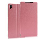 Tumundosmartphone Funda Soporte Piel Texturizada Rosa para Sony Xperia Z2