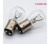 2Pcs/Set 1157 Bay15D 21/5W Car Reverse Backup Stop Brake Tail Light Bulb Yellow