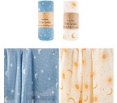 Kangobaby #My Soft Life# 2pcs Set 100% Cotton Baby Muslin Swaddle Blanket Newborn Bath Towel Infant Wrap