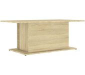 vidaXL Mesa de centro madera de ingeniería 102x55,5x40 cm Blanco, Negro, Roble Sonoma Mesita de Salón o Comedor o Auxiliar Mesa de Café Meuble Salón