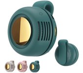 Mini ventilador portátil silencioso sin aspas, con clip, pequeño ventilador eléctrico Whirlwind sin aspas, con clip en la cintura y sin alas para debajo de la camisa (verde)