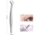 AAAAA quality 1pcs Stainless Steel Eyelash Extensions Tweezers Eyelashes Clip Lash Twizzer Tools