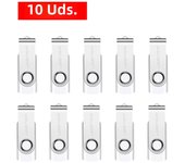 JASTER 10 PCS LOT Pen Drive 128GB Black USB Flash Drive 64GB For Laptop Memory Stick 32GB Rotatable Creative U Disk Gift 16GB