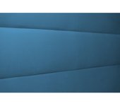 Cama de 90x200 cm con cabecero de línea - Tejido de terciopelo